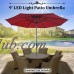 Sunrise Outdoor Patio 9' Aluminum Solar Powered Patio Umbrella with 8 ribs, 24-LED-Lights Parasol Sunshade with Crank ( Tan)   570343615